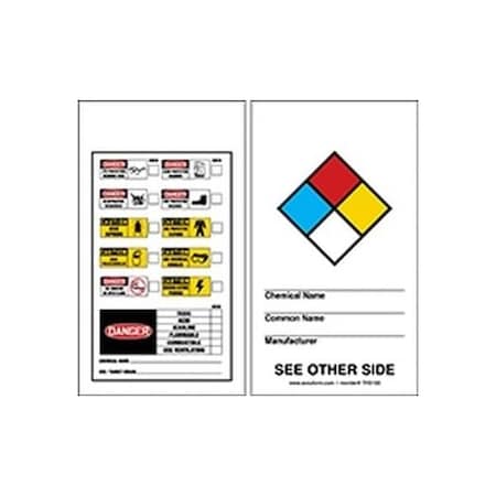 Accuform HS-Laminate, 3-7/8 in Width, 0.3 in Height, , 25 PK THS103PTP